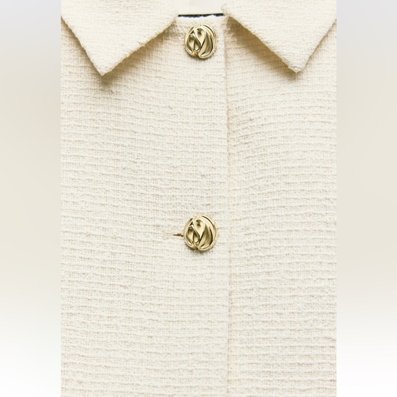 New ZARA Textured Short Blazer - Picture 3 of 7